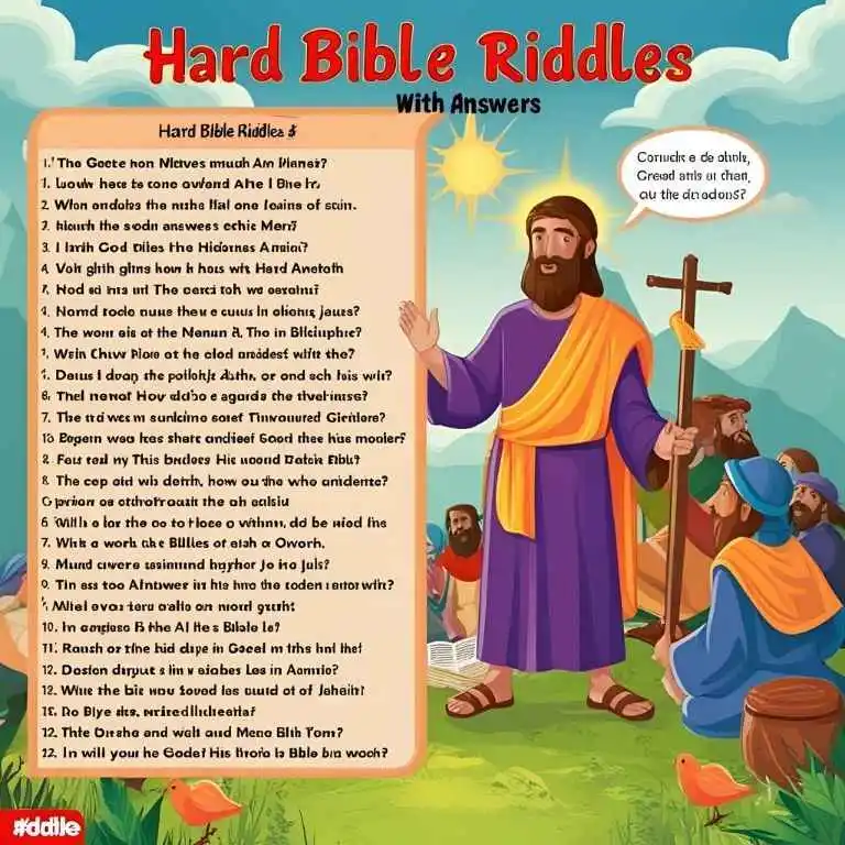 Hard Bible Riddles With Answers