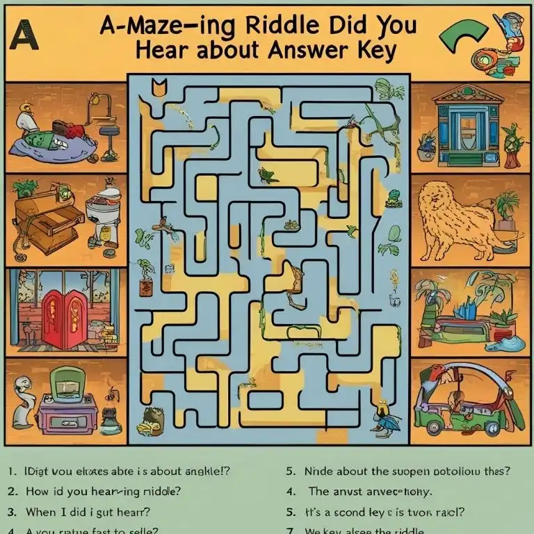 a-maze-ing riddle did you hear about answer key
