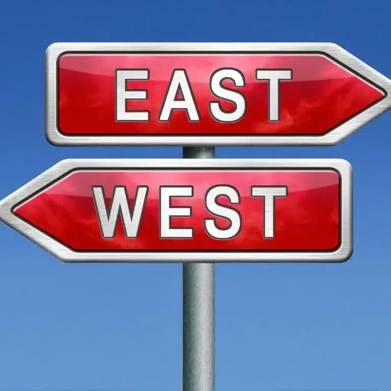 a riddle about east and west