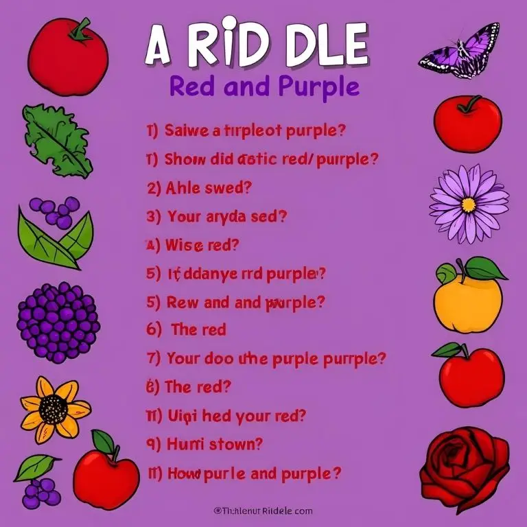 a riddle about red and purple
