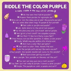 33 A Riddle About the Color Purple: Fun and Creative Riddles