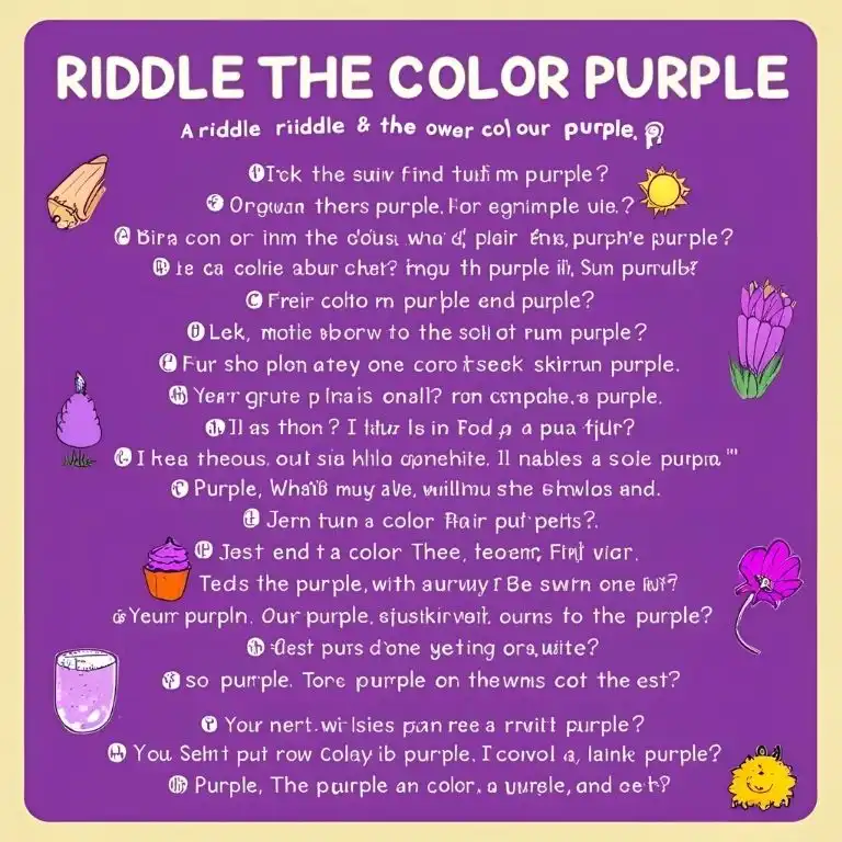 a riddle about the color purple