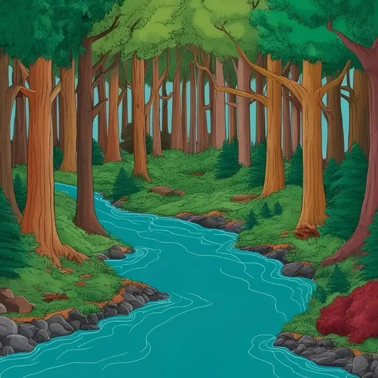 a riddle about where forest and river meet