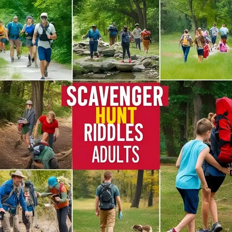 outdoor scavenger hunt riddles for adults ideas