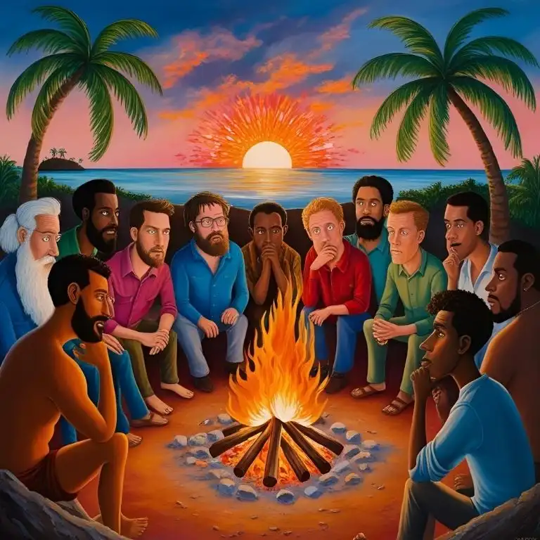 riddle about 12 guys on an island