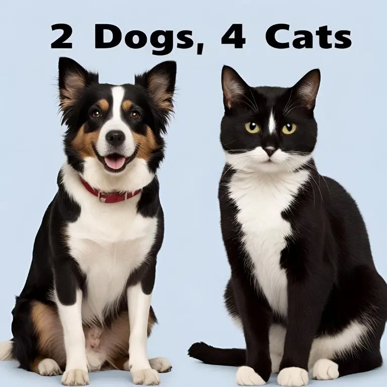 riddle about 2 dogs 4 cats
