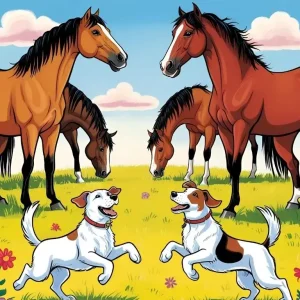 33 Creative Riddles About 2 Dogs and 4 Horses