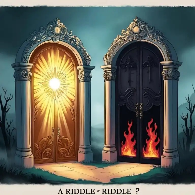 riddle about 2 doors heaven and hell