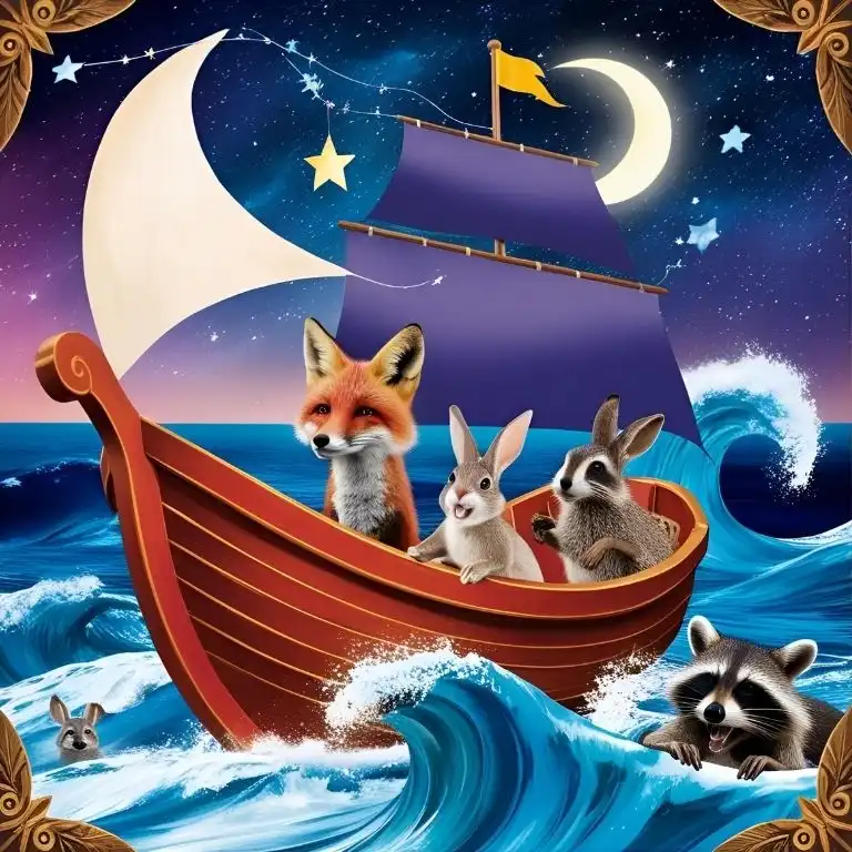 riddle about a boat and three animals