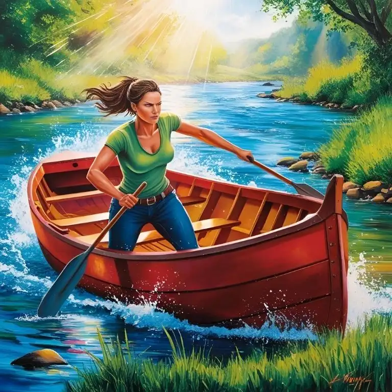 riddle about a woman in a boat