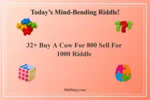 32+ I Bought A Cow For 800 Riddle Answer