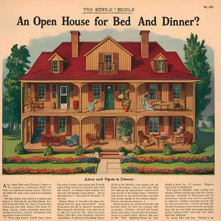 An Open House For Bed And Dinner Riddle