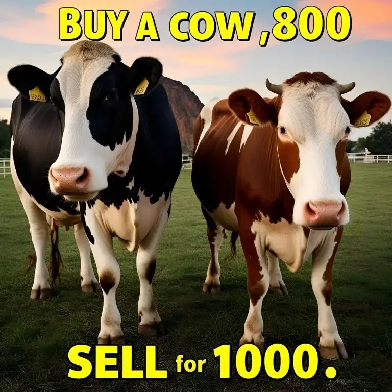 buy a cow for 800 sell for 1000 riddle