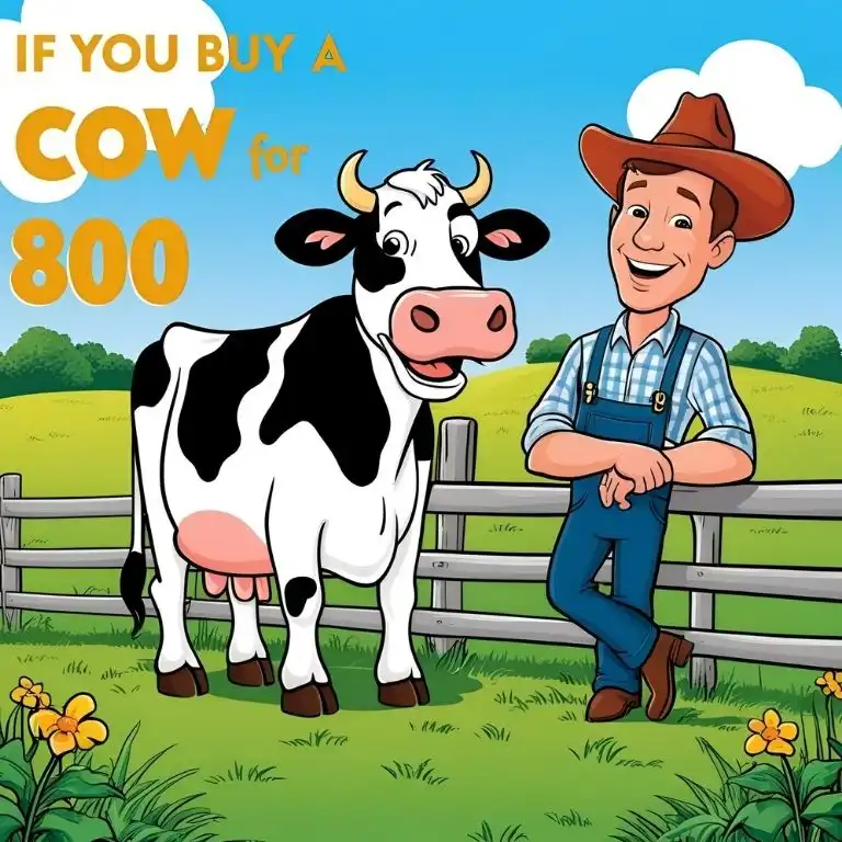 if you buy a cow for 800 riddle answer