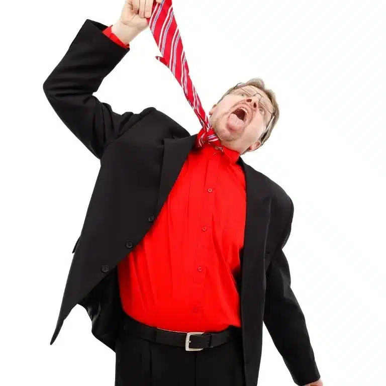 riddle about a man hanging himself