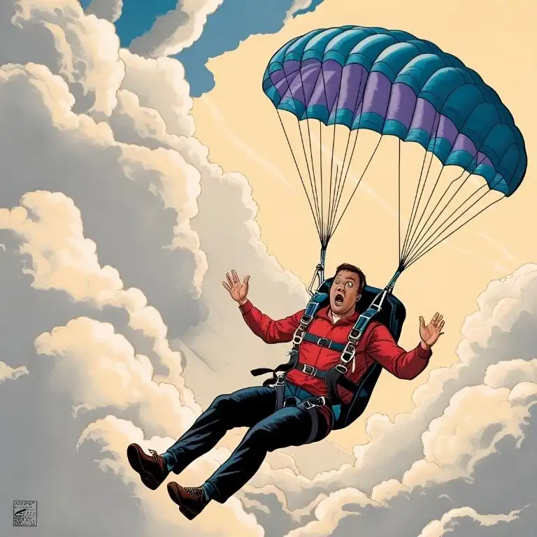 riddle about a man who fell from a parachute