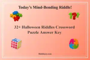32+ Halloween Riddles Crossword Puzzle Answer Key