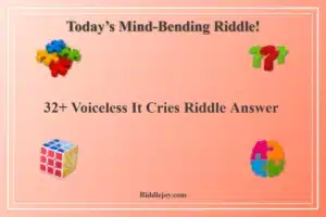 32+ Voiceless It Cries Riddle Answer