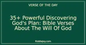 35+ Powerful Discovering God's Plan: Bible Verses About The Will Of God