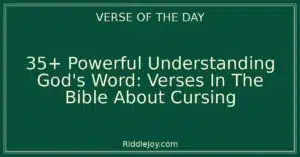 35+ Powerful Understanding God's Word: Verses In The Bible About Cursing
